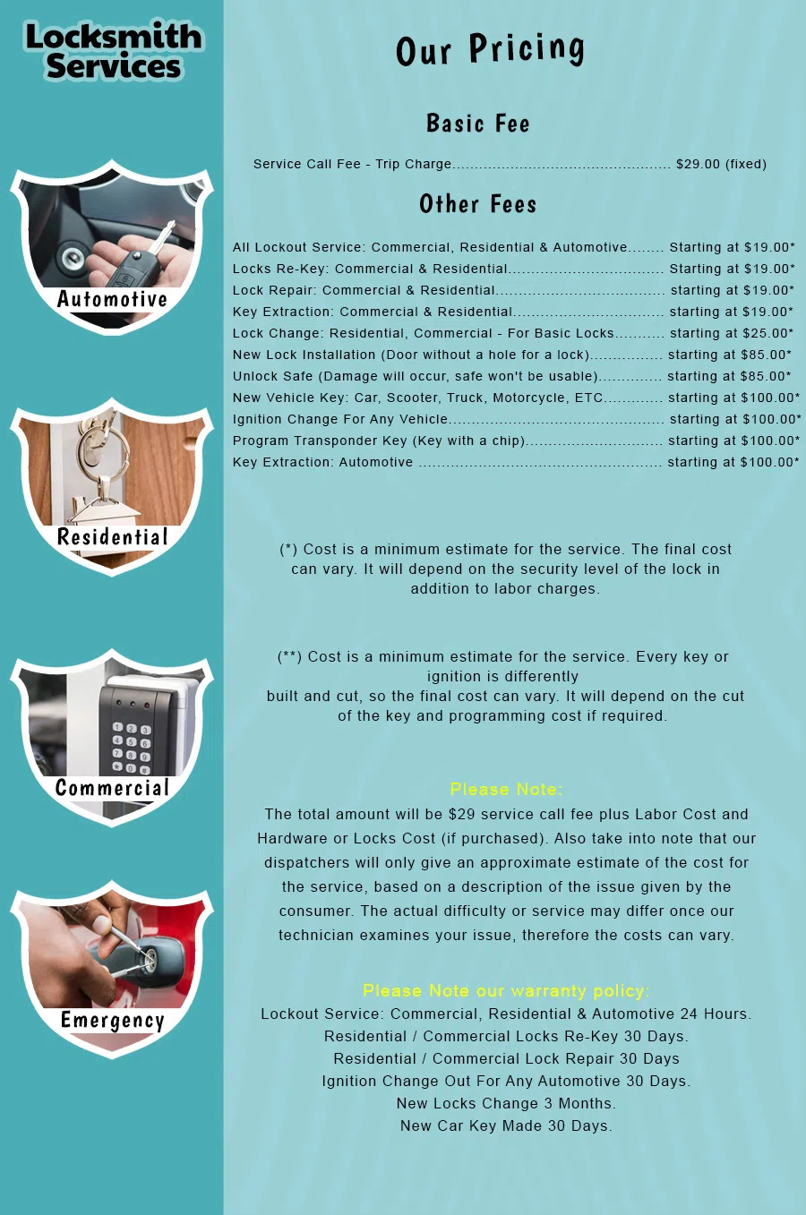 Reston Locksmith Service Reston, VA 703-445-3539